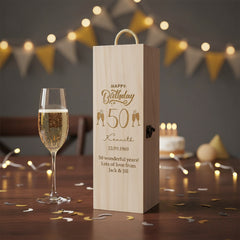 Personalised Birthday Gift Champagne or Wine Bottle Holder Gift 18th, 21st, 30th, 40th, 50th, 60th, 70th, 80th, 90th Personalised Birthday Gift ukgiftstoreonline