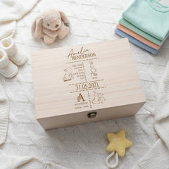Personalised Baby Rabbit Memories Keepsake Box