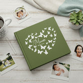 Mum with love Olive Green Photo Album Gift With Butterflies 50 x 6" x 4" Photos Mum Photo Album ukgiftstoreonline