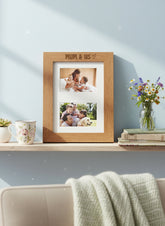 Mum and Us Photo Engraved Wooden Double Picture Frame 6x4 Inch Landscape Photo Frame ukgiftstoreonline