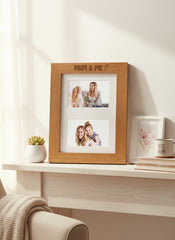 Mum and Me Engraved Wooden Double Photo Picture Frame 6x4 Inch For Mothers Day or Birthdays Photo Frame ukgiftstoreonline
