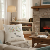 60th Birthday Gift For Her Personalised Cushion With Butterflies and Flowers Personalised Cushion Gifts ukgiftstoreonline