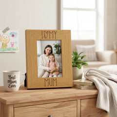 I heart my Mum Engraved photo frame Gift For Mothers Day Birthdays or Christmas Mum Photo Frame ukgiftstoreonline