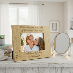 Mum In Loving Memory Wedding Memorial Picture Frame for Mother of The Bride Engraved Wood Mum Photo Frame ukgiftstoreonline 4 x 6 Inches