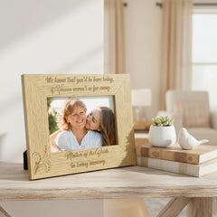 Mum In Loving Memory Wedding Memorial Picture Frame for Mother of The Bride Engraved Wood Mum Photo Frame ukgiftstoreonline