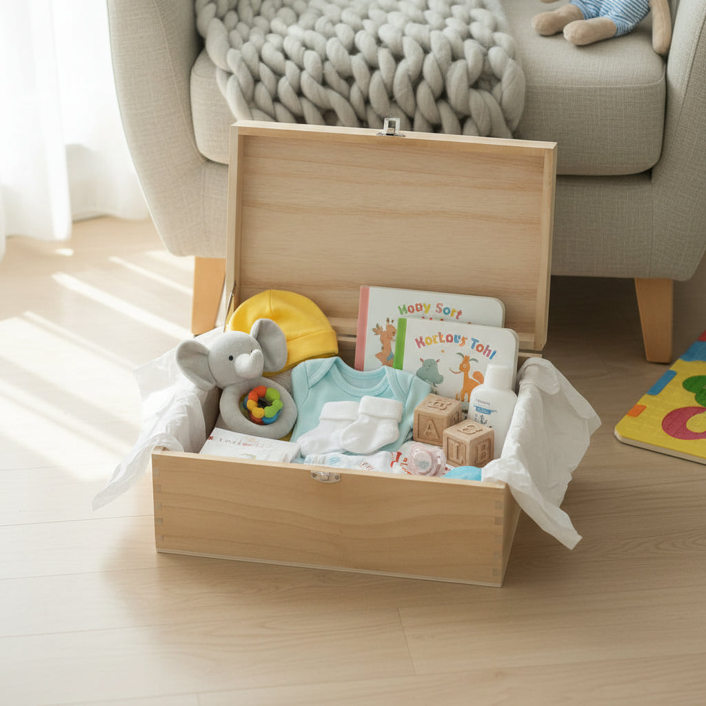 Personalised Engraved Large Baby Memories Keepsake Box Welcome To The World Keepsake Memory Box Raised Words