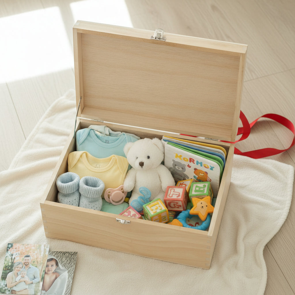 Personalised Engraved Large Baby Memories Keepsake Box Welcome To The World Keepsake Memory Box Raised Words