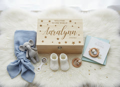 Personalised Engraved Large Baby Memories Keepsake Box Welcome To The World Keepsake Memory Box Raised Words