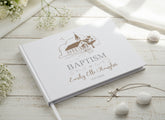Personalised Baptism Guest Book With Lined Pages and Church Print