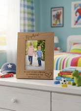 Personalised Nephew Love Heart Engraved Portrait Photo Frame Gift personalised photo frames ukgiftstoreonline