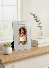 Personalised 30th Birthday Photo Frame Silver Glitter Gift Birthday Photo Frame ukgiftstoreonline