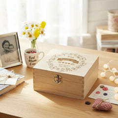 Personalised Mum Love You Engraved Wooden Keepsake Memory Gift Box Keepsake Box ukgiftstoreonline