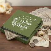 Your Wings Were Ready Memorial Remembrance Olive Green Photo Album For 50 x 6 by 4 Capacity Loving Memory Remembrance ukgiftstoreonline