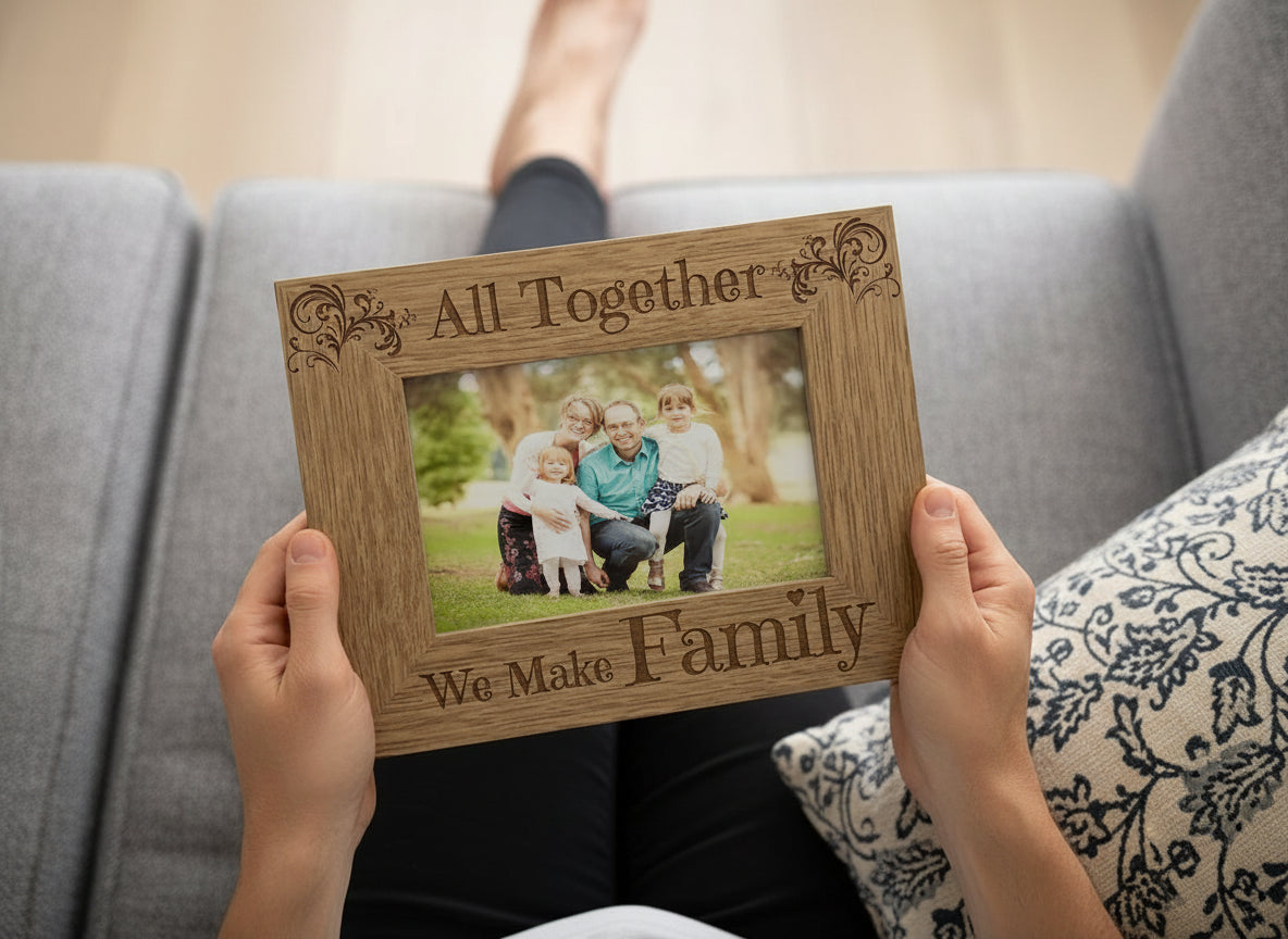 All Together We Make Family Wooden Photo Frame Gift Family Photo frame ukgiftstoreonline
