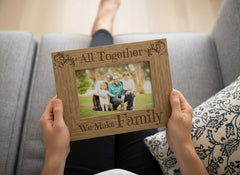 All Together We Make Family Wooden Photo Frame Gift Family Photo frame ukgiftstoreonline