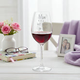 Personalised Mum Is A Friend Engraved Wine Glass Gift for Mothers Day Birthday or Christmas Personalised Wine Glasses ukgiftstoreonline