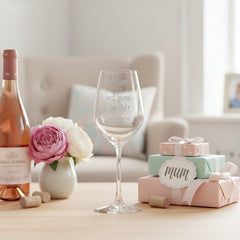 Personalised Mum Is A Friend Engraved Wine Glass Gift for Mothers Day Birthday or Christmas Personalised Wine Glasses ukgiftstoreonline