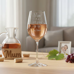 Personalised Mum Is A Friend Engraved Wine Glass Gift for Mothers Day Birthday or Christmas Personalised Wine Glasses ukgiftstoreonline