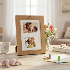 Personalised Mum Engraved Wooden Double Photo Frame Gift For Mothers Day Birthday or Christmas personalised photo frames ukgiftstoreonline