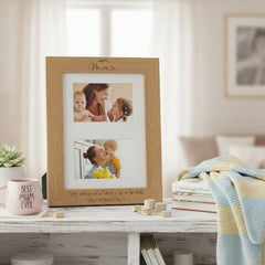 Personalised Mum Engraved Wooden Double Photo Frame Gift For Mothers Day Birthday or Christmas personalised photo frames ukgiftstoreonline