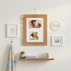 Personalised Mum Engraved Wooden Double Photo Frame Gift For Mothers Day Birthday or Christmas personalised photo frames ukgiftstoreonline