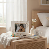 Personalised Mother & Daughter Knows No Distance White Engraved Wooden Photo Frame Gift Photo Frame ukgiftstoreonline
