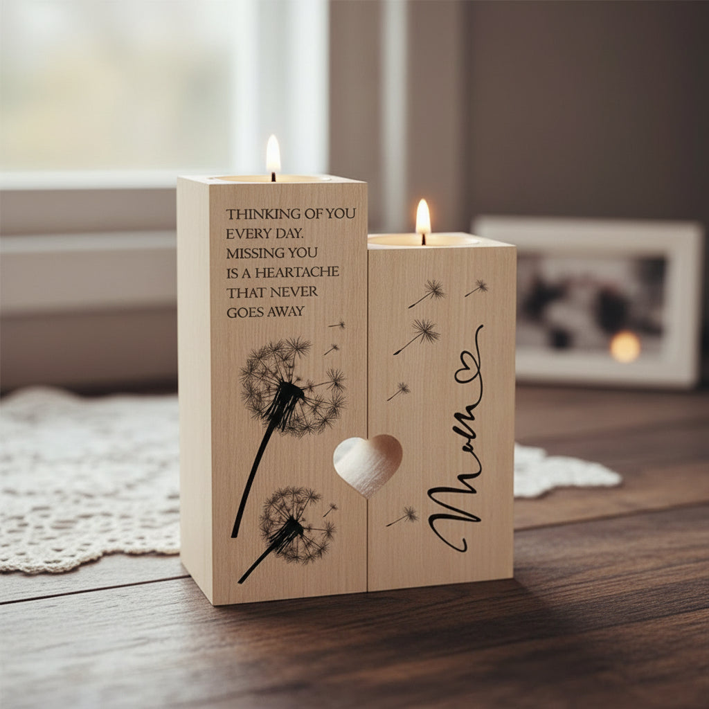 Mum In Loving Memory Remembrance Double Tea Light Candle Holder Tea Light Holder ukgiftstoreonline