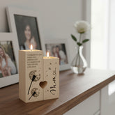 Mum In Loving Memory Remembrance Double Tea Light Candle Holder Tea Light Holder ukgiftstoreonline