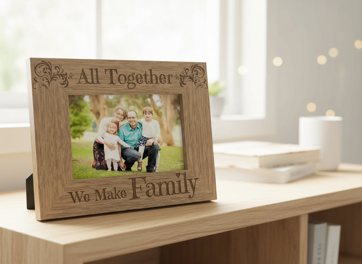 All Together We Make Family Wooden Photo Frame Gift Family Photo frame ukgiftstoreonline