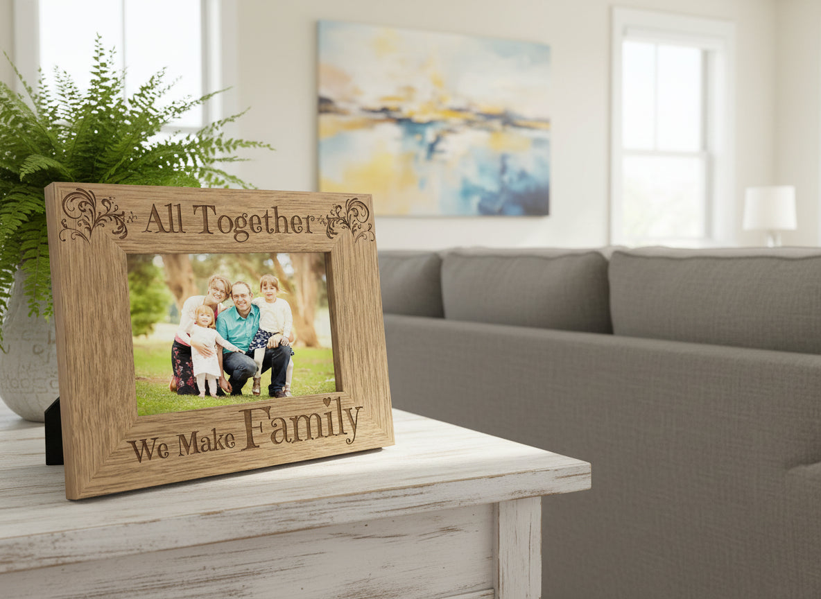 All Together We Make Family Wooden Photo Frame Gift Family Photo frame ukgiftstoreonline