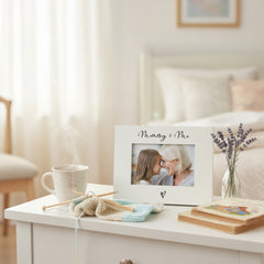 White 6x4 Landscape Picture Photo Frame Mummy & Me With Love Heart Photo Frame ukgiftstoreonline