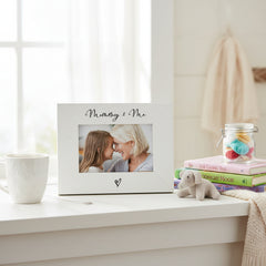 White 6x4 Landscape Picture Photo Frame Mummy & Me With Love Heart Photo Frame ukgiftstoreonline