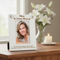 White Engraved Mum In Loving Memory Photo Frame Gift Photo Frame ukgiftstoreonline