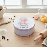 Personalised cake tin baking gift, metal storage tin kitchen Baked By Storage Tin ukgiftstoreonline