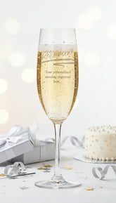 Retirement Sentiment Personalised Engraved Champagne Glass Gift