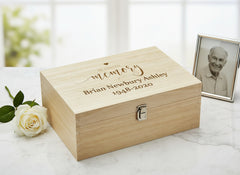 Personalised In Loving Memory Large Engraved Wooden Keepsake Box Keepsake Memory Box ukgiftstoreonline