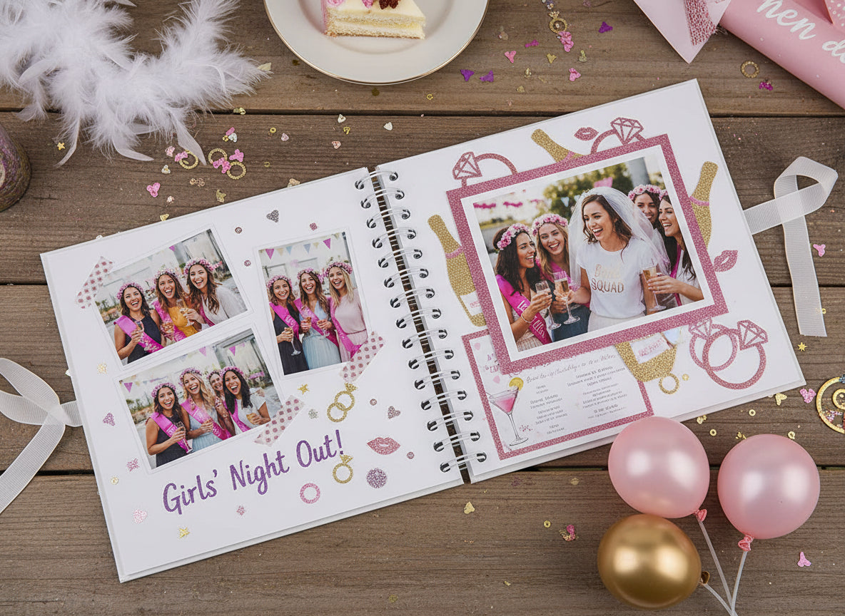 Personalised Wedding Hen Night Scrapbook Photo Album Bride To Be Gift wedding photo album ukgiftstoreonline