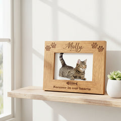Cat Remembrance Personalised Engraved Photo Frame Gift