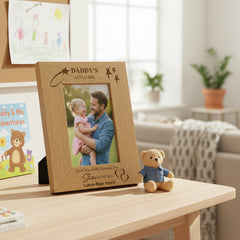 Personalised Daddy's Little Girl Engraved Wooden Photo Frame Gift Daddy Photo Frame ukgiftstoreonline