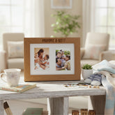 Mummy and Us Double Photo Frame 6x4 Inch Engraved Wooden Mothers Day Birthday Christmas Photo Frame ukgiftstoreonline
