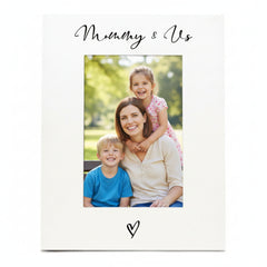 White 6x4 Portrait Picture Photo Frame Mummy & Us Heart For Mothers Day Birthday or Christmas ukgiftstoreonline