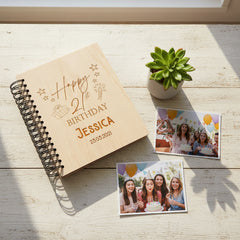 Personalised Any Age Birthday Photo Album Gift Present Design 18th 21st 30th 40th 50th 60th 70th 80th personalised birthday gifts ukgiftstoreonline