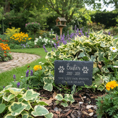 Engraved Memorial Plaque For Pet Dog or Cat- Personalised Pet Grave Stone Slate Marker