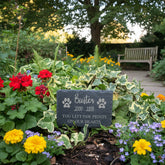 Engraved Memorial Plaque For Pet Dog or Cat- Personalised Pet Grave Stone Slate Marker
