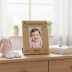Personalised Granddaughter Engraved Wooden Portrait Photo Frame Gift Granddaughter Photo Frame ukgiftstoreonline