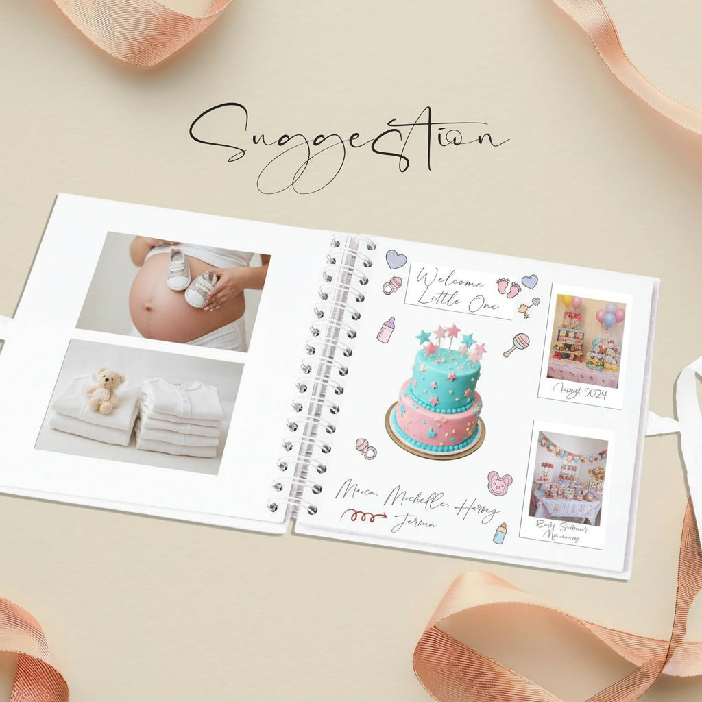 Personalised Baby Shower Scrapbook Photo album Baby Photo Album ukgiftstoreonline