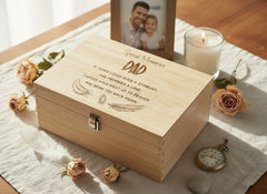 Dad Remembrance Large Engraved Wooden Memory Keepsake Box Gift Keepsake Memory Box ukgiftstoreonline