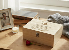Dad Remembrance Large Engraved Wooden Memory Keepsake Box Gift Keepsake Memory Box ukgiftstoreonline