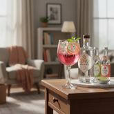 Personalised 70th Birthday Cocktail Gin Glass Gift For Her With Flowers and Butterflies