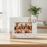 40th Birthday Photo Picture Frame Gift For Her With Butterflies and Flowers Photo Frame ukgiftstoreonline Landscape